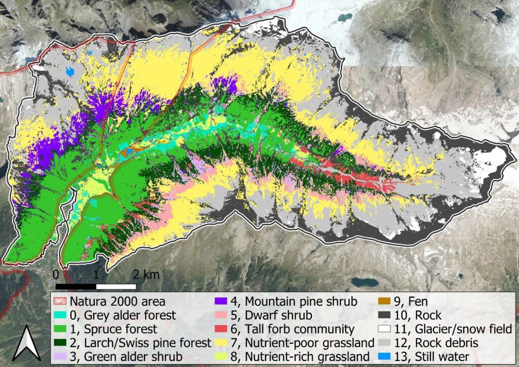 Classification result based on satellite data, from a publication I contributed to.