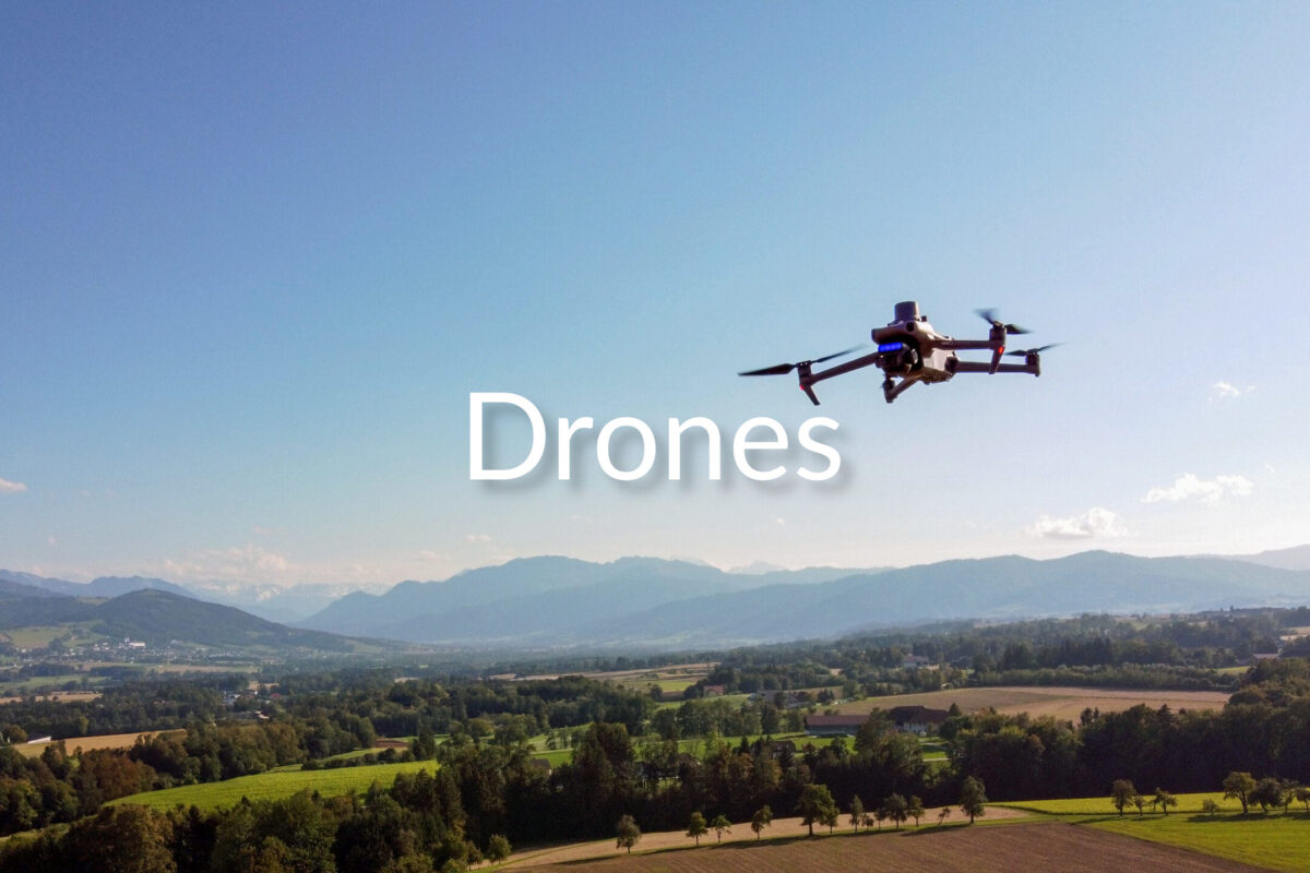 Drones surveying multispectral thermal