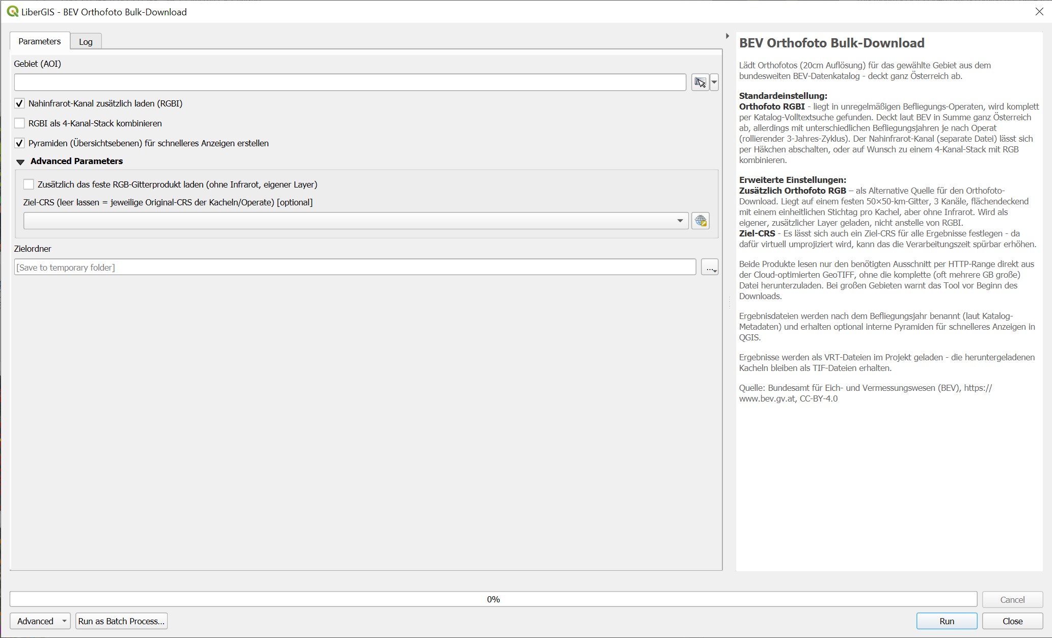 Open-Source-Tool für QGIS: Orthofoto Download für ganz Österreich
